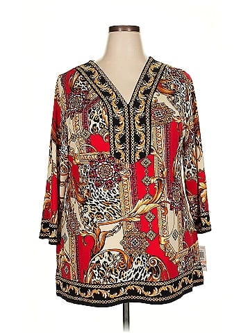 JM Collection 3/4 Sleeve Blouse (view 1)