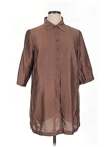 Venezia 3/4 Sleeve Silk Top (view 1)