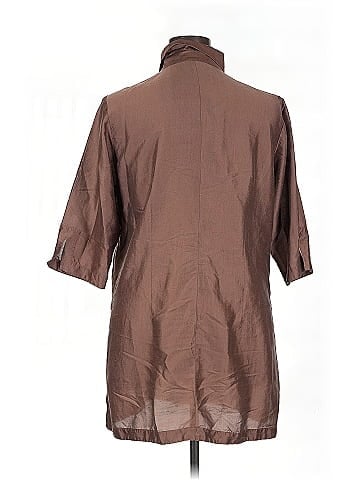 Venezia 3/4 Sleeve Silk Top (view 2)