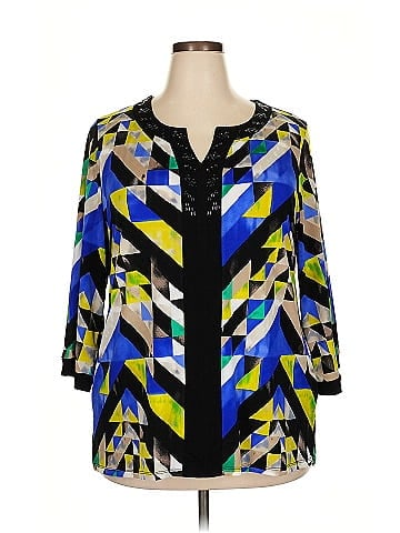 JM Collection 3/4 Sleeve Blouse (view 1)