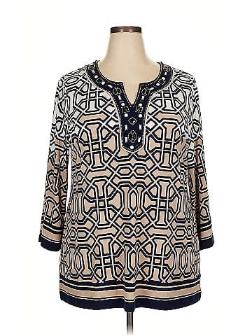 JM Collection 3/4 Sleeve Blouse (view 1)