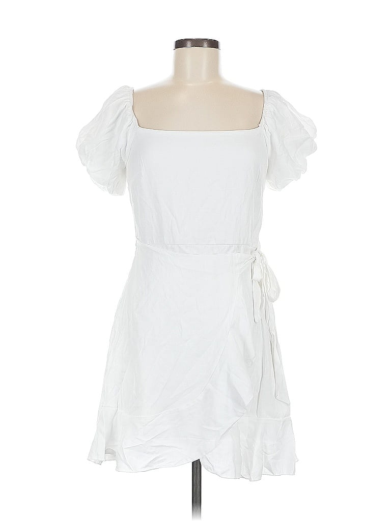 Trixxi White Casual Dress Size M - photo 1