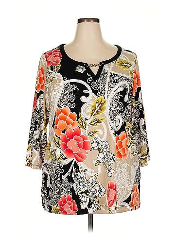 JM Collection 3/4 Sleeve Blouse (view 1)