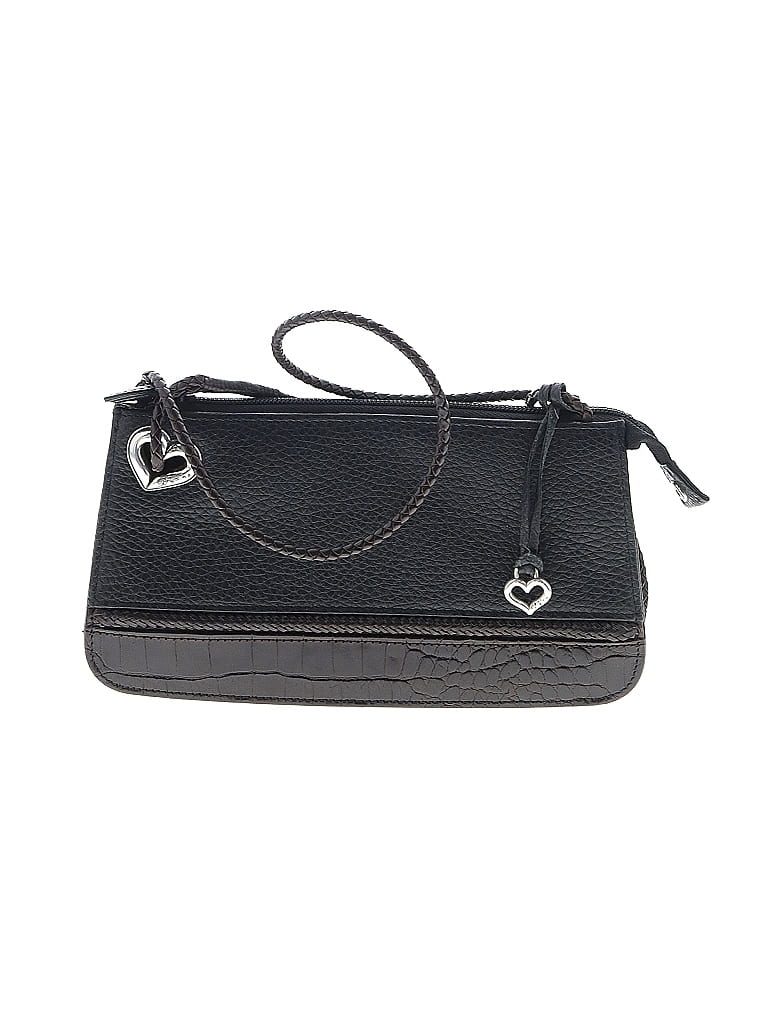 Brighton Hearts Black Brown Leather Shoulder Bag One size - photo 1