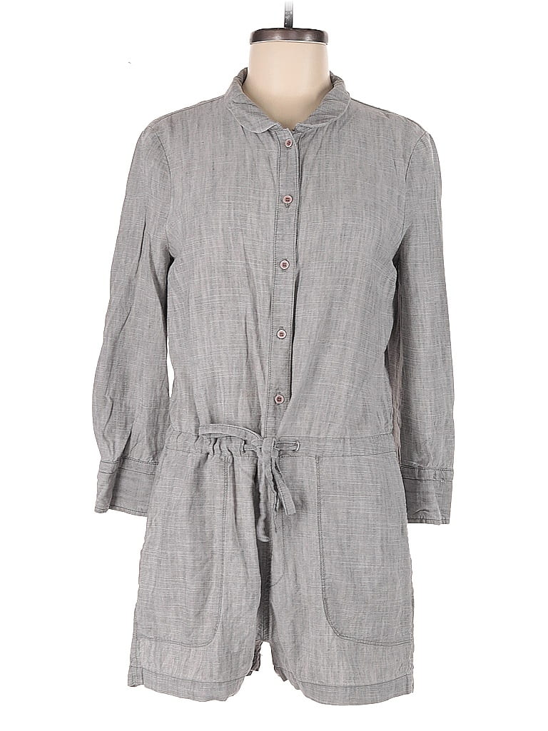 Level 99 Checkered-gingham Gray Romper Size S - photo 1