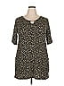 Avenue Black Short Sleeve Blouse Size 18 - photo 1