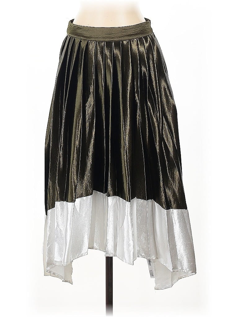 English Factory 100% Polyester Metallic Gold Casual Skirt Size S - photo 1