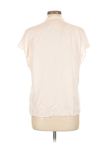 Vince. Short Sleeve Silk Top (view 2)
