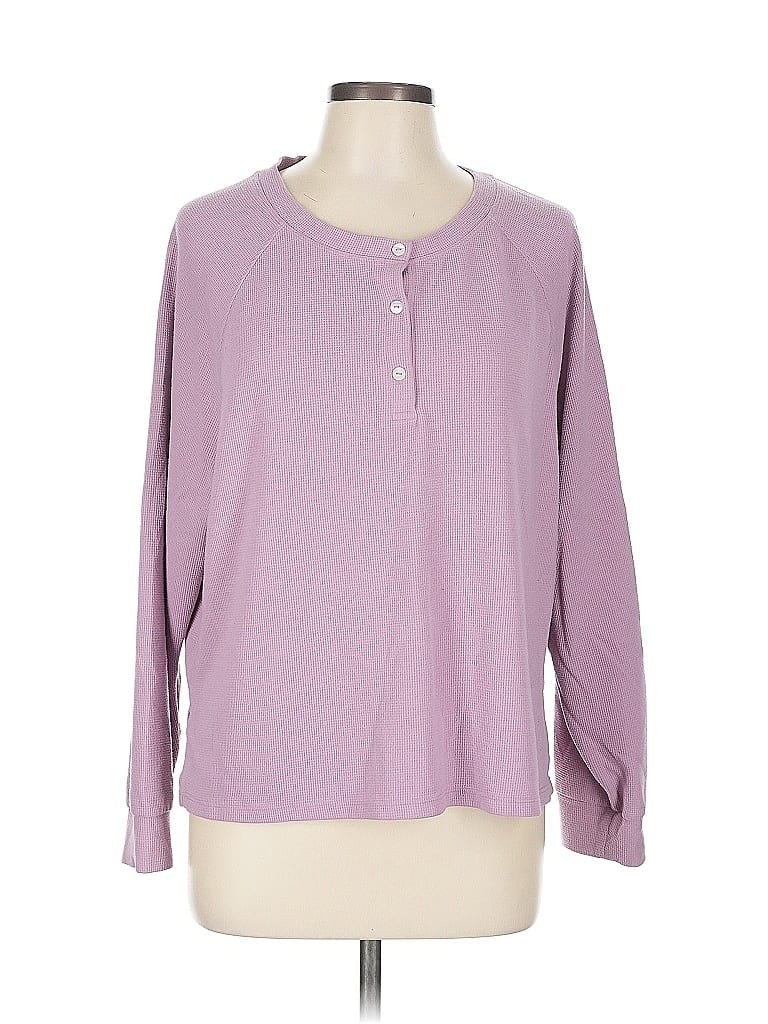 Victoria's Secret Purple Long Sleeve Henley Size L - photo 1