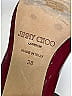 Jimmy Choo 100% Patent Leather Burgundy Red Patent Leather Peep Toe Heels Size EU 38 - photo 7