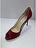 Jimmy Choo 100% Patent Leather Burgundy Red Patent Leather Peep Toe Heels Size EU 38 - photo 5