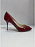 Jimmy Choo 100% Patent Leather Burgundy Red Patent Leather Peep Toe Heels Size EU 38 - photo 10