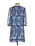 Eva Mendes by New York & Company 100% Polyester Paisley Blue Casual Dress Size S - photo 2