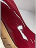 Jimmy Choo 100% Patent Leather Burgundy Red Patent Leather Peep Toe Heels Size EU 38 - photo 4