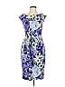 Connected Apparel 100% Polyester Print Purple Cocktail Dress Size 10 - photo 1