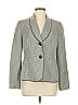 Le Suit 100% Polyester Houndstooth Black Gray Blazer Size 6 - photo 1