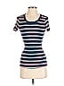 Sundry Stripes Blue Short Sleeve T-Shirt Size XS (0) - photo 1