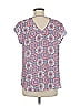 DR2 100% Polyester Purple Short Sleeve Blouse Size M - photo 2