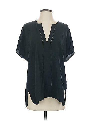 Vince. Short Sleeve Silk Top (view 1)