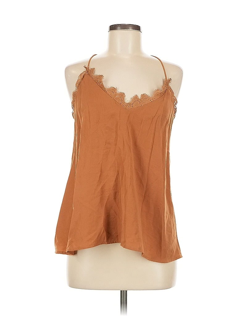Mustard Seed 100% Polyester Brown Sleeveless Blouse Size M - photo 1