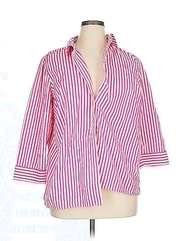 Lauren by Ralph Lauren 3/4 Sleeve Button-Down Shirt (view 1)