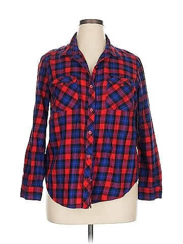 Faded Glory Long Sleeve Button-Down Shirt (view 1)
