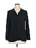 August Silk 100% Silk Black Silk Cardigan Size 1X - photo 1