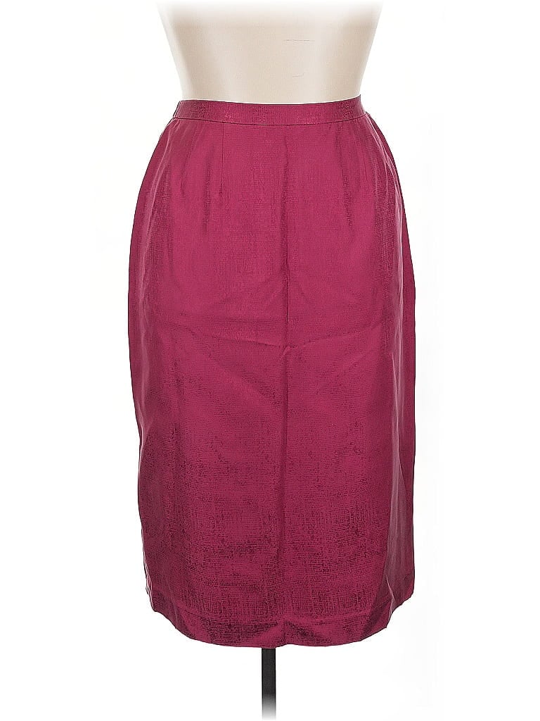 Click to view more detailed imagery on our partner's website Pre-owned Adrianna Papell Silk Skirt In Burgundy