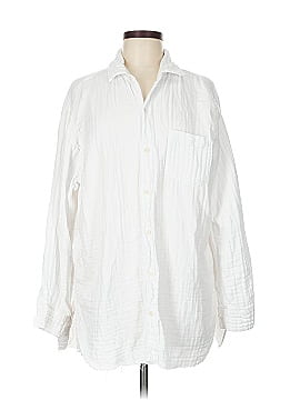 Universal Thread Ivory Long Sleeve Button-Down Shirt Size S