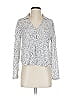 Bella Dahl 100% Rayon Polka Dots Silver Long Sleeve Blouse Size XS - photo 1
