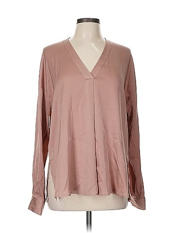 Vince. Long Sleeve Silk Top (view 1)