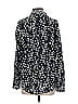 H&M 100% Polyester Print Blue Long Sleeve Blouse Size 4 - photo 2