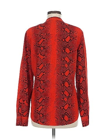 Equipment Long Sleeve Silk Top (view 2)