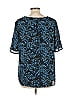Roz & Ali 100% Polyester Blue Short Sleeve Blouse Size L - photo 2