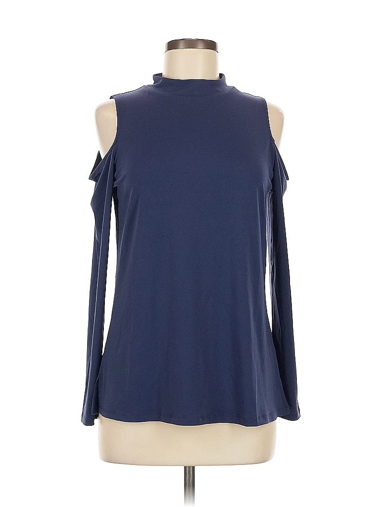 Pre-owned H By Halston Sleeveless Blouse In Blue