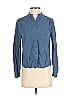 Cloth & Stone 100% Tencel Blue Long Sleeve Button-Down Shirt Size XS - photo 1