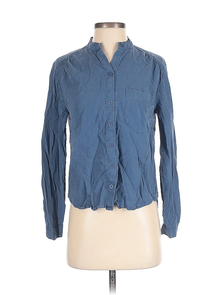 Cloth & Stone 100% Tencel Blue Long Sleeve Button-Down Shirt Size XS - photo 1