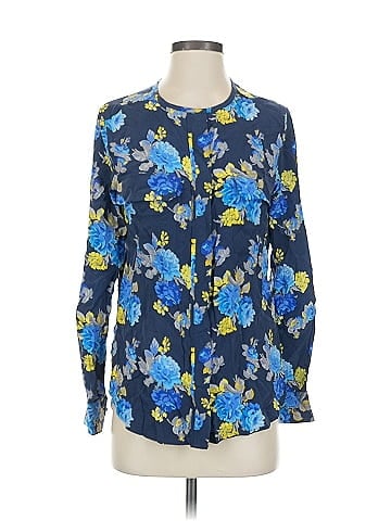 Equipment Long Sleeve Silk Top (view 1)