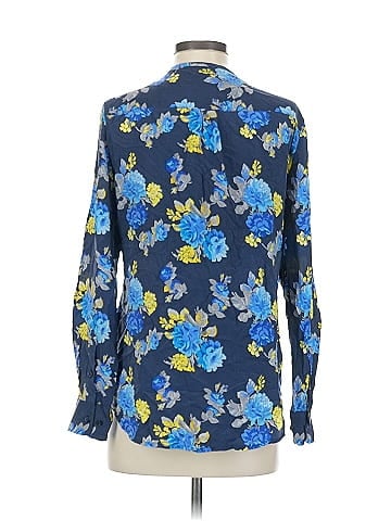 Equipment Long Sleeve Silk Top (view 2)
