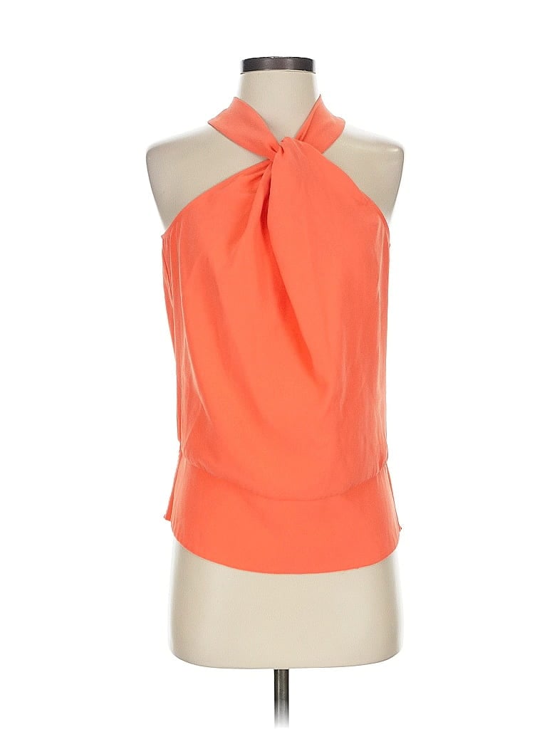 Pre-owned Bebe Sleeveless Blouse In Orange