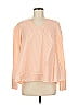 Akris Punto 100% Baumwolle Stripes Orange Long Sleeve Blouse Size 8 - photo 1