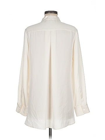 Theory Long Sleeve Silk Top (view 2)