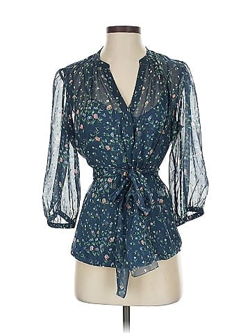 White House Black Market 3/4 Sleeve Blouse (view 1)
