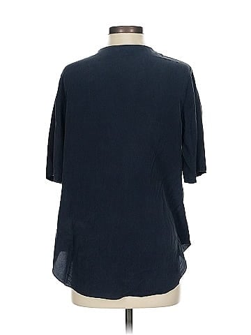 Theory Short Sleeve Silk Top (view 2)