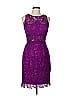 ML Monique Lhuillier 100% Polyester Purple Cocktail Dress Size 8 - photo 1