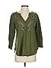 Akemi + Kin 100% Cotton Green 3/4 Sleeve Blouse Size S - photo 1