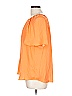 Counterparts 100% Polyester Orange Short Sleeve Blouse Size L - photo 4