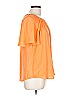 Counterparts 100% Polyester Orange Short Sleeve Blouse Size L - photo 3