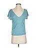 Mango Teal Short Sleeve Top Size S - photo 1