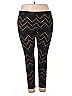 Terra & Sky Chevron-herringbone Black Leggings Size 2X - photo 1